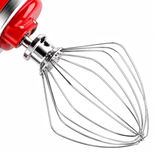 Wire Whip Attachment for 4.5-5 Qt Stand Mixer, 6-Wire Stainless Steel - KitchenAid Compatible