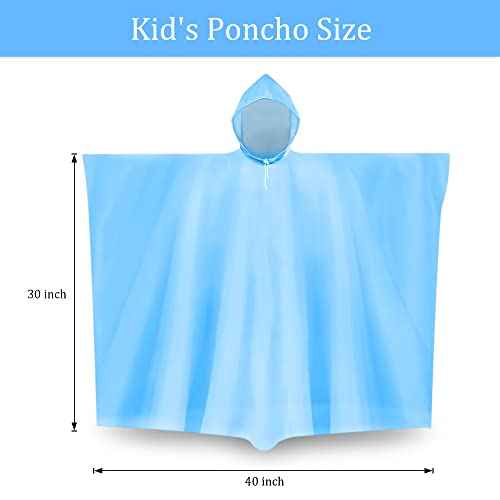 Ponchos Family Pack, Rain Poncho For Family Pack? Disposable Ponchos For Kids and Adults?Rain Ponchos
