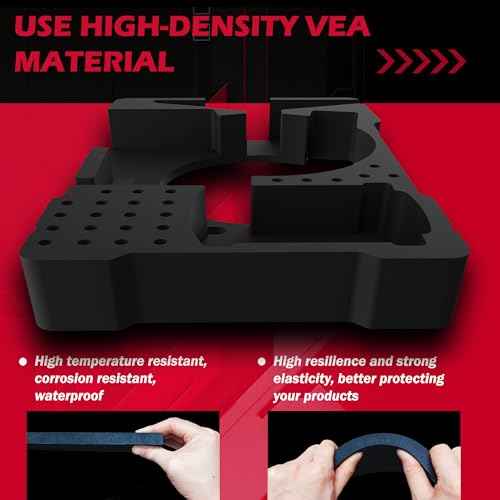 Foam Organizer Insert Fits Milwaukee Packout Box | Compatible with M18 FUEL Compact Router Models 2723-20 | EVA Foam Liner for Router Tool and Accessories (Tool and Tool Box NOT Included)