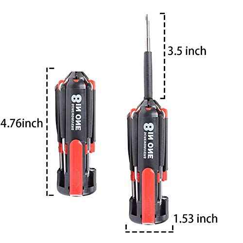 8 in 1 Multi Portable Screwdriver Tools Set with 6 LED Torch