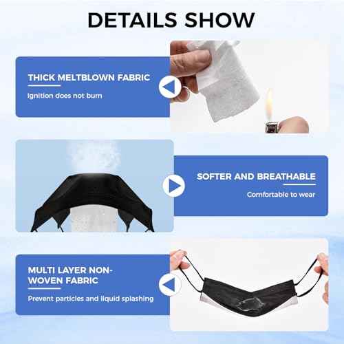 4-Ply Filter Individually Wrapped Disposable Face Mask Soft Earloops Latex-free Adults Daily Protection Large 50 Pack