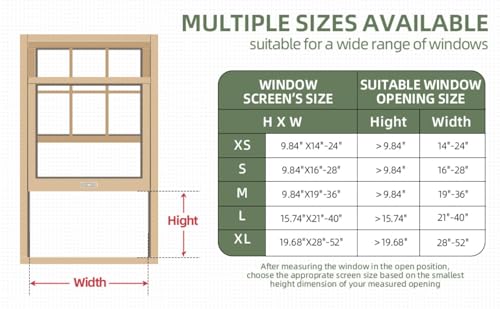 Flyzzz Adjustable Sliding Window Screen 2-Way Aluminum Frame Expandable Fit Windows