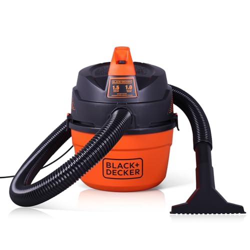 BLACK+DECKER 1 Gallon Wet Dry Shop Vacuum Small Wall Mount Mini Vacuum with Accessories