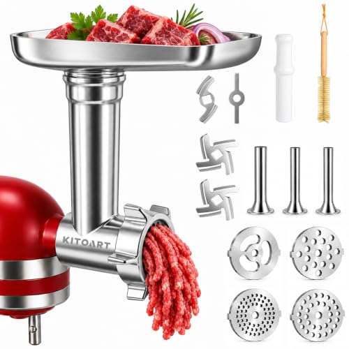 KITOART Aluminium Meat Grinder Attachment for KitchenAid Stand Mixer