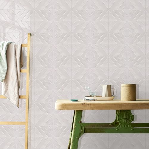 STICKGOO Pink Herringbone Peel and Stick Backsplash Tiles - Waterproof, 10 Sheets