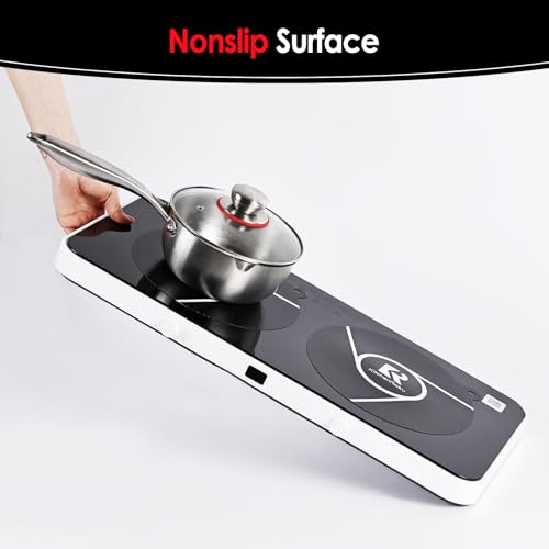 Induction Cooktop Protector Mats (5-Pack) Silicone Hob Covers, Black