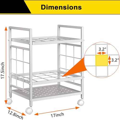Blueprint Storage Rack, Blueprint Holder with Wheels, Used for Storing Blueprint/Carpet/Map/Poster/Architectural Construction Plan, 20 Slots, 2 Brakes, Silent wheel for Home, Office, School(Black)
