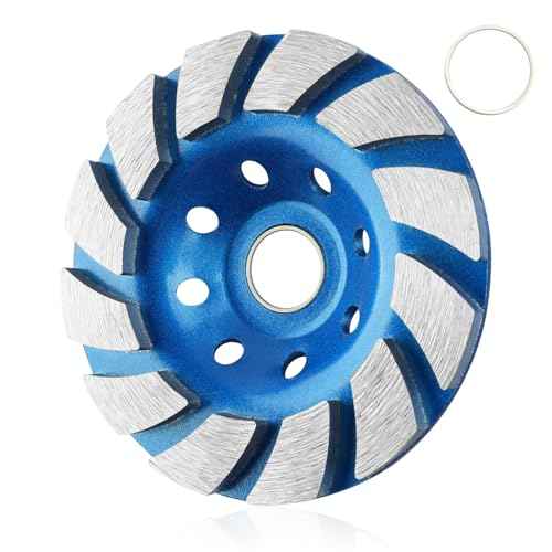 Diamond Concrete Grinding Wheel 4 1/2 inch, 12-Segment Concretes Grinding Wheel Disc for Angle Grinder Polishing and Cleaning Stone Concretes Surface, Stones, Cement, Marble