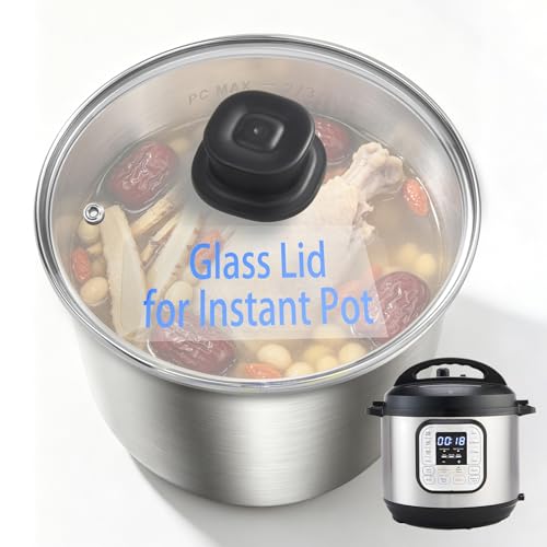 Glass Lid for Instant Pot 5-6 Qt, 9.4 Inch Pot Cover for 6 Quart