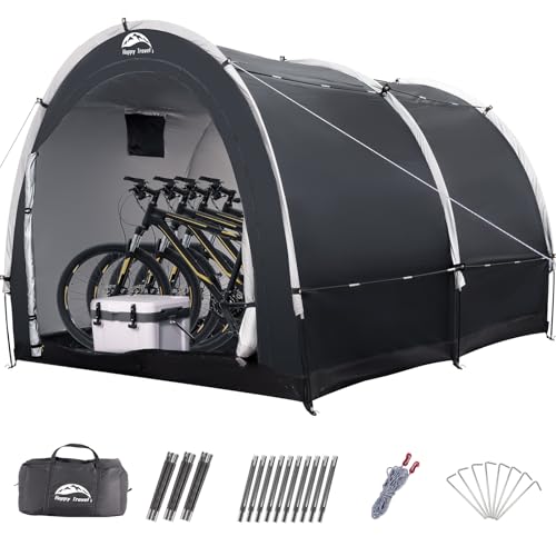 8x7x5.6ft Waterproof Bike Storage Tent Shed for 2-8 Bikes - Outdoor Portable Garage