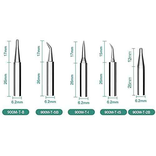 17pcs 900M-T Soldering Iron Tips for Hakko/Radio Shack/TENMA/ATTEN/Quick/Aoyue/Yihua Solder Station