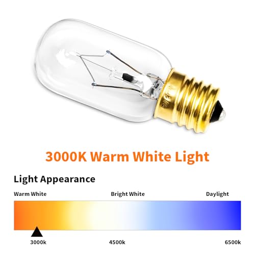 Belleone 2 Pack Dimmable 125V 30W E17 Microwave Light Bulbs for LG/Frigidaire/Kenmore/Whirlpool/GE – Replaces 6912W1Z004B