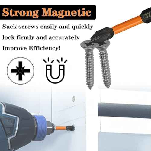 10PCS Magnetic PZ2 Pozi Screwdriver Bit Set Quick Release 1/4 Inch Hex Shank Pozidriv #2 Drill Bits S2 Alloy Steel Impact Driver Bit for Power Drilling (2 Inch Length)