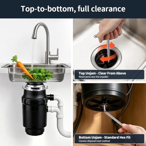 Garbage Disposal Unjamming Wrench Kit – Universal Hex & Sink Cleaning Tool