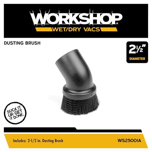 WORKSHOP Wet/Dry Vacs WS25001A 2-1/2-in. Dusting Brush Vacuum