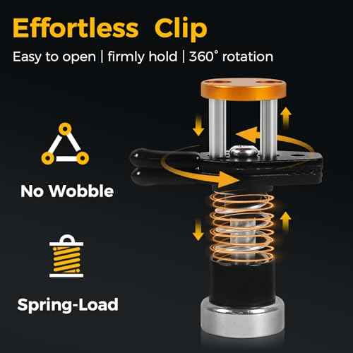 Helping Hands Clamp Metal, Adjustable Third Hand Soldering Holder Stand For Electronics, Hobby DIY, Craft, Jewelry, PCB Repair Solder Aid Station (Yellowblack, small)