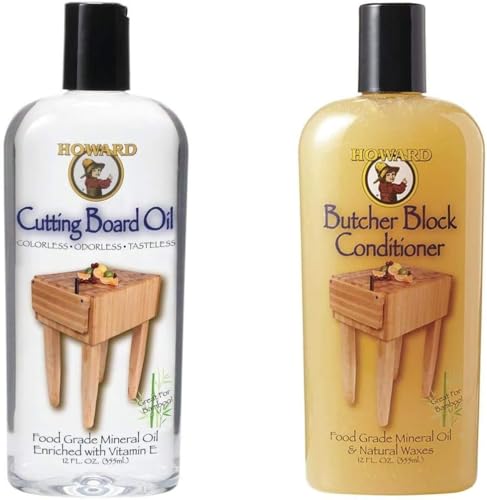 Howard Butcher Block Conditioner Oil - Food Grade Rehydrating Oil for Wooden Cutting Boards & Utensils, 12 Fl Oz - Variation: Oil