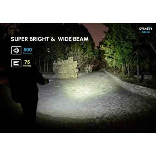 CYANSKY Rechargeable EDC Flashlight 500 Lumens Dual Sources Compact Pocket Clip Light,Motion Sensor, Convenient USB C Charging, Magnetic Flash Lights for Working, Cycling, Emergency, Signaling Tool