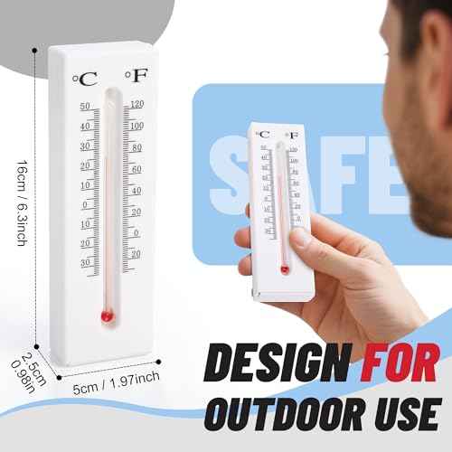 Meejune Hide a Key Outside Thermometer - Outdoor Key Hider with Secret Compartment, Hidden Storage Box for Yard, Garden, Outdoor Use, Large Storage for Keys & Small Items