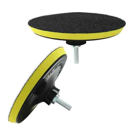 Litoexpe 2 Pack 6 Inch Hook and Loop Backing Pads with M14 Thread Drill Adapter, Car Orbital Sander Polisher Buffer Backing Plate for Sanding Discs Wool Sponge Pad