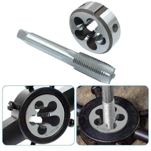 M14 x 1.5 Metric Tap and Die Set, HSS Machine Thread Tap Die Set, M14 x 1.5mm Right Hand Thread Tapping Tool