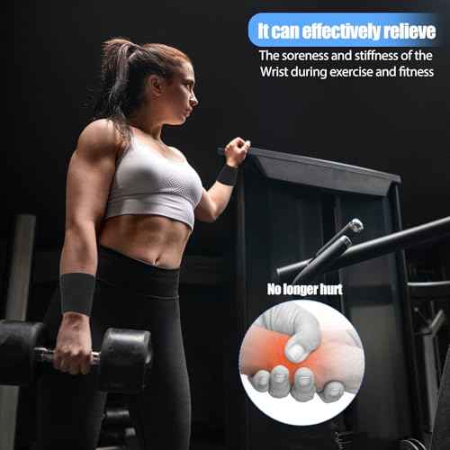 2 Pairs Wrist Compression Sleeve, Nylon Wristbands Brace for Support Wrist, Soft Elastic Sport Support Wraps for Wrist Protect, Carpal Tunnel Wraps Protector for Basketball Volleyball Golf Playing