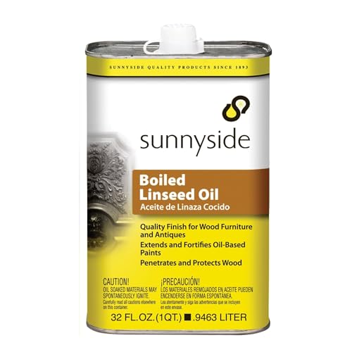 Sunnyside Boiled Linseed Oil Quart for Wood Finish & Protection