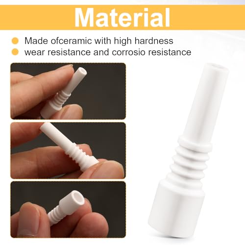 Sand Blaster Ceramic Nozzles Replacement Sandblasting Tips, 10mm Nectar Collector, Ceramic Rust Removal Sandblast Machine Nozzle (4 Pack)