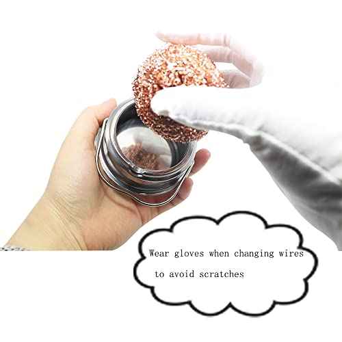 Soldering Tip Cleaner, Soldering Iron Tip Cleaner and Cleaning Copper Wire Ball Kit, Wipe the Soldering Iron and Soldering Iron Tip with Clean Copper Wire Ball, No Water is Needed