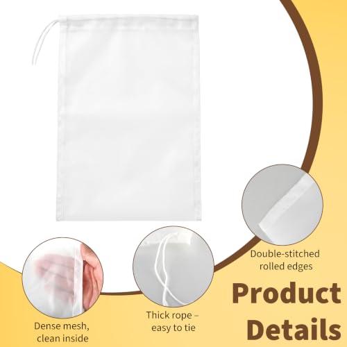 Juicer Bag Set 10 Pack for Cast Iron Juicer – Nylon Mesh, Reusable, Easy Tie