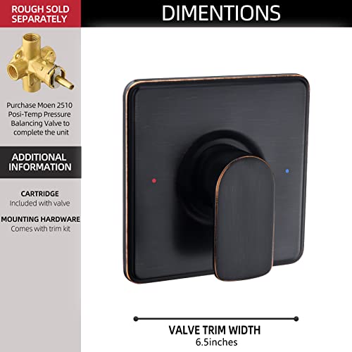Tearel Oil-Rubbed Bronze Shower Trim Kit for Moen Posi-Temp Valves