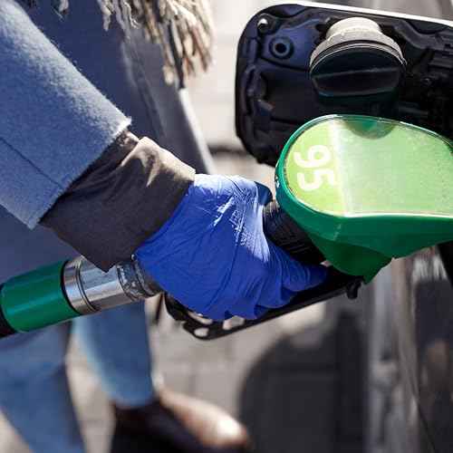 SereneLife Large Size Nitrile Disposable Latex & Powder Free Gloves - Great for Kitchens, Food Handling & Cleaning Supplies - Soft & Comfortable fit - Vinyl & Nitrile blend - 100 Pack