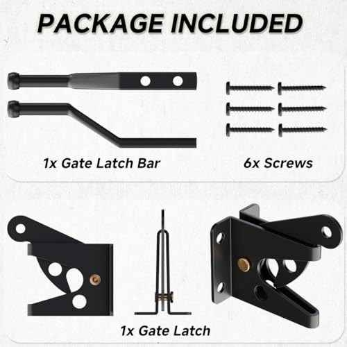Self-Locking Gate Latch Heavy Duty Automatic Gravity Lever – HTHOOOOOME, Normal