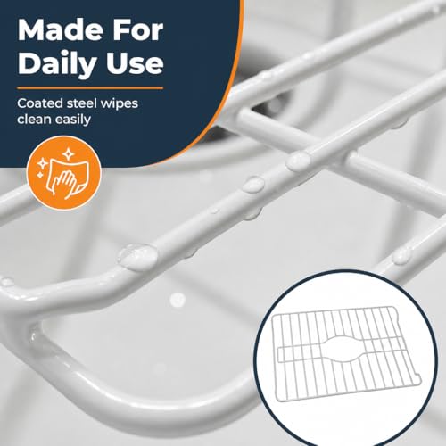 Better Houseware White Sink Protector Grid 16x12.3x1 Inches Kitchen Sink Mat