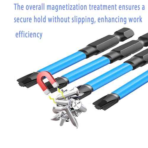 Professional Electrician Screwdriver Bits Set, Magnetic Tip FPH2 Phillips Pozidriv Bits for Circuit Breakers, Switch Plates, Electrical Enclosures, 65 & 110mm Slotted Heads 1/4 Inch Hex Shank£¨10pcs£©