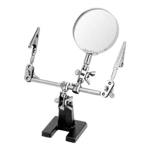 Helping Hand Magnifier Magnifying Glass Jewelry Clamp Holder Soldering Stand