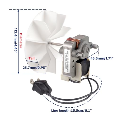 BOJACK 50CFM Bathroom Exhaust Fan Motor Replacement Kit for Nutone Broan Uppco