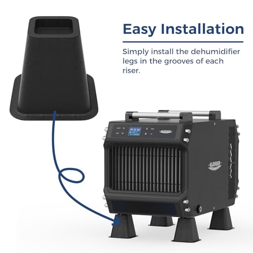 ALORAIR 4-Pack 6in Dehumidifier Risers | Heavy-Duty Crawl Space Support for Vibration & Drainage
