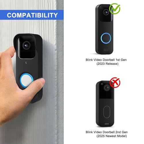 Weatherproof Silicone Skin Case for Blink Video Doorbell 2023 Release (Not for 2025 Model) ? Protective Cover, Durable, and Easy to Install