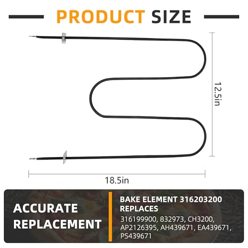 Broil Element 12.5in x 18.5in 3000W Replacement for Kenmore/Frigidaire Ovens