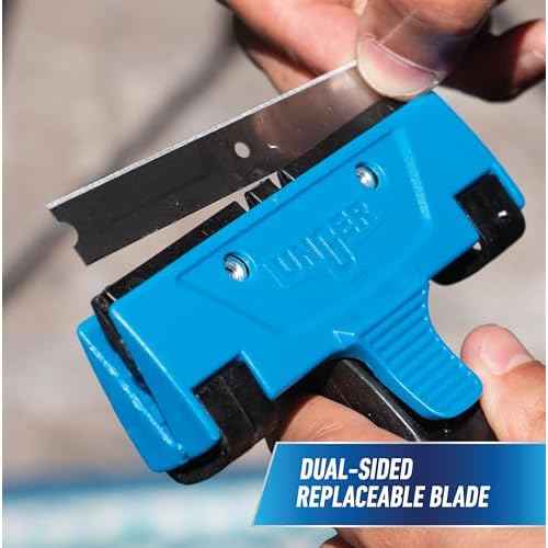 Unger 12¡± Professional All-Purpose Scraper Replacement Blades, 10 Pack, Dual-Sided Adhesive Cleaning Supplies for Windows, Glass, Floors, Paint, Stickers, Gum Removal