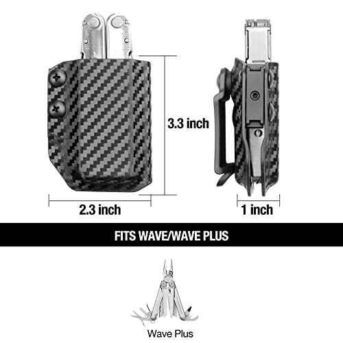Carbon Fiber Multitool Sheath for LEATHERMAN Wave & Wave Plus, Fits for LEATHERMAN Wave & Wave Plus Sheath Pouch Case Holster, Multi-Tool Not Included