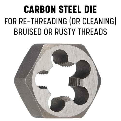 Drill America - DWTMHX6X1 m6 X 1 Carbon Steel Hex Rethreading Die, DWT Series