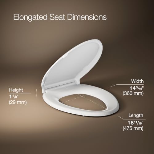 Kohler Cachet ReadyLatch Elongated Toilet Seat Soft Close White - Easy Install