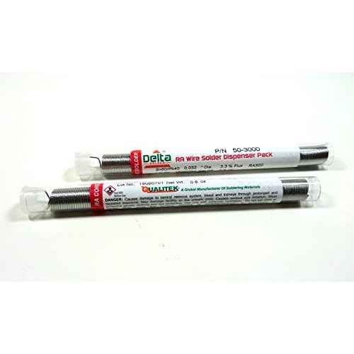 2/Pk Qualitek Delta Solder Pack Dispenser Tube RA300, 60/40.032, 0.60 OZ; 50-3000