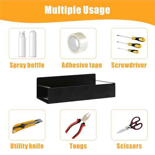 4 Pcs Magnetic Aerosol Spray Can Holder, Steel Magnet Spray Toolbox Bottle Holder Rack Mechanic Paint Can Organizer Tool Box Storage Rack for Garage Home Workspace