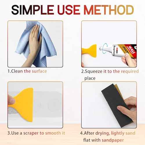 Sugelary Drywall Patch Repair Kit with Scraper, Wall Spackle Repair Paste, Wall Mending Agent Quick and Easy Solution to Fill The Holes for Home Wall, Plaster Dent Repair and Wood Scratch Repair