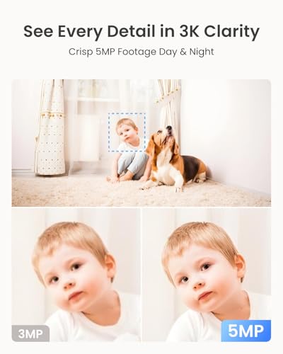 REOLINK E1 Pro 3K Dual-Band Wi-Fi Indoor Camera 5MP White for Baby & Pets