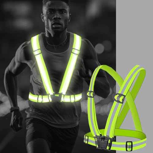 Reflective Safety Vest High Visibility Gear Warning Vest Adjustable Straps for Running Jogging Cycling Walking