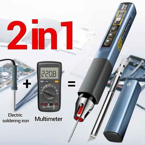 Soldering Iron Kit, Portable Soldering Iron 2in1 Usb soldering gun with LED Digital Adjustable Temperature 212-842¢µ 75W 3S Fast Heating Auto-Sleep Mode for Electronics Repair DIY (SL109)